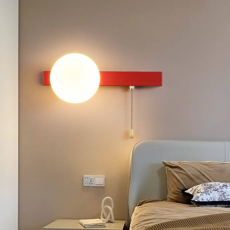 Rynx | Modern minimalist round square triangular orb iron glass 1-lamp wall light for the living room