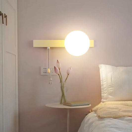 Rynx | Modern minimalist round square triangular orb iron glass 1-lamp wall light for the living room