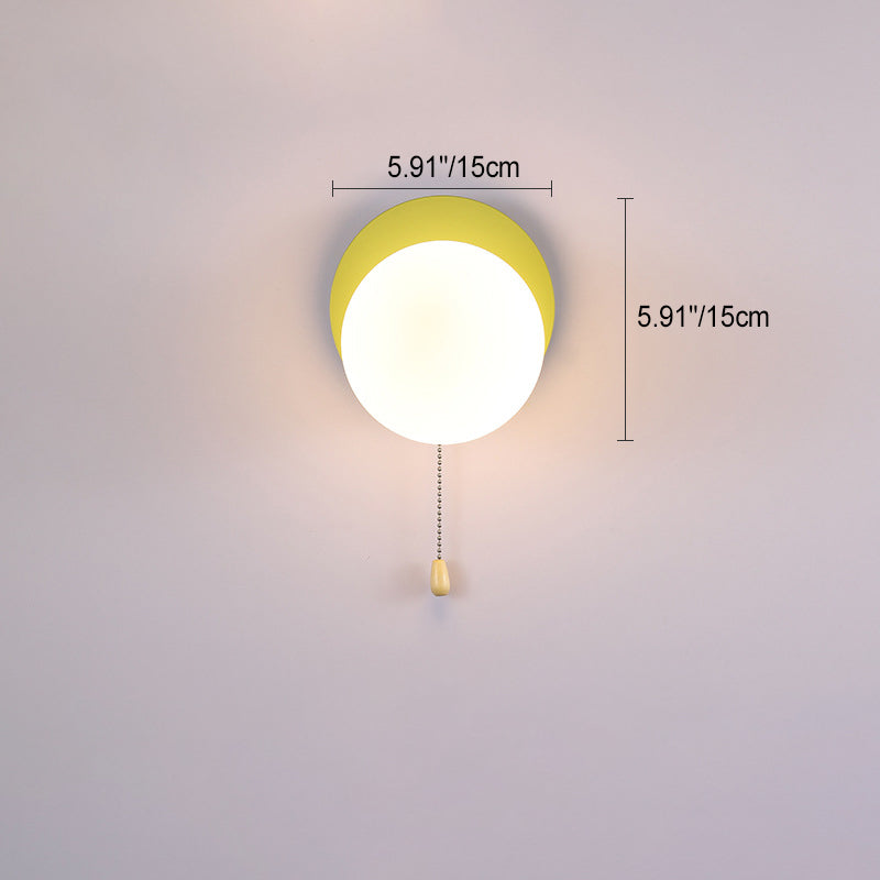 Rynx | Modern minimalist round square triangular orb iron glass 1-lamp wall light for the living room