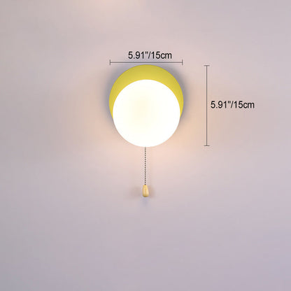 Rynx | Modern minimalist round square triangular orb iron glass 1-lamp wall light for the living room