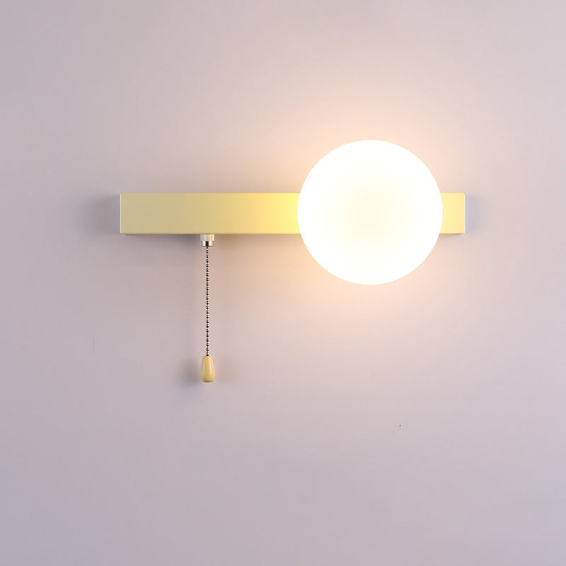 Rynx | Modern minimalist round square triangular orb iron glass 1-lamp wall light for the living room