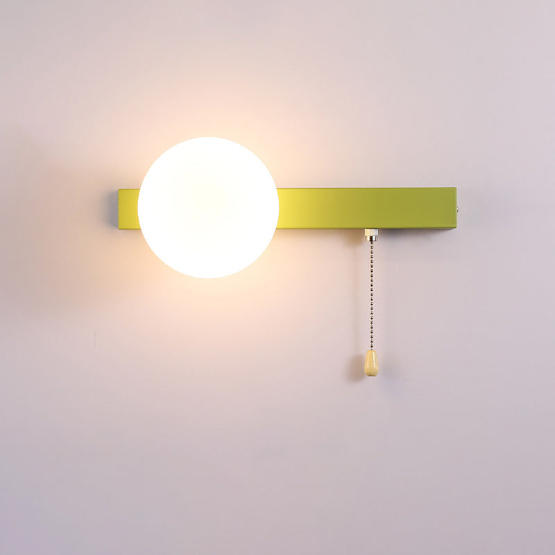 Rynx | Modern minimalist round square triangular orb iron glass 1-lamp wall light for the living room