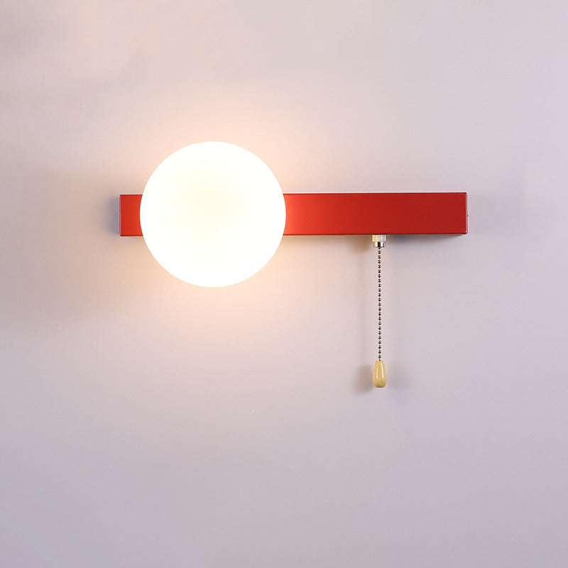 Rynx | Modern minimalist round square triangular orb iron glass 1-lamp wall light for the living room