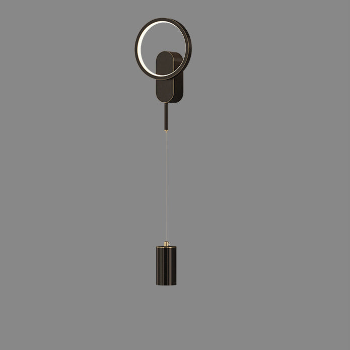 Rynx | Modern Minimalist Cylinder Circle Iron Umbrella LED Wall Light Lamp for Bedroom