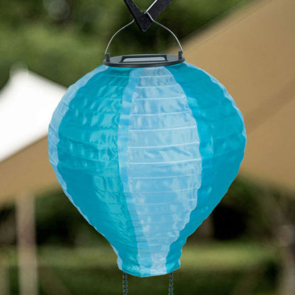 Rynx | Contemporary Creative Solar Hot Air Balloon Fabric Shade LED Outdoor Pendant Light for Terrace Outside