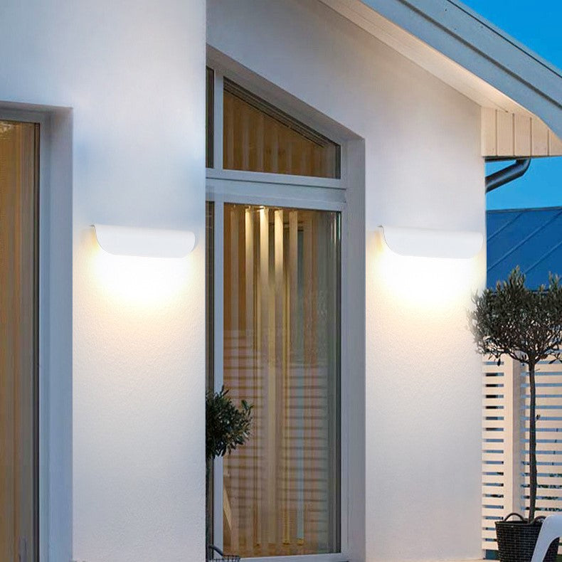 Rynx | Modern Minimalist Curved Aluminum LED Waterproof Wall Sconces Lamp For Outdoor Patio