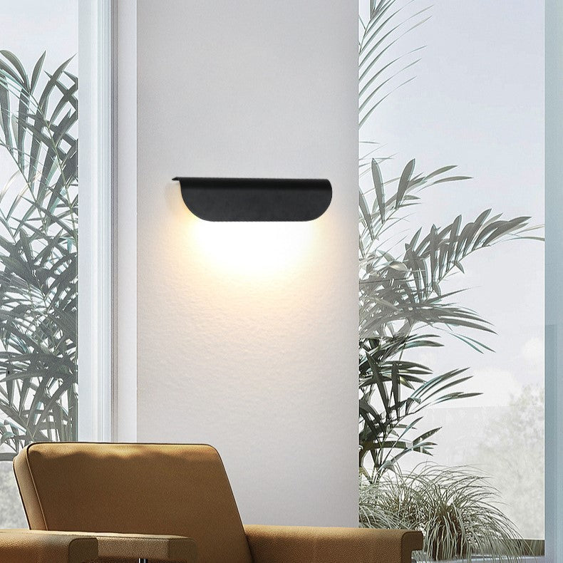 Rynx | Modern Minimalist Curved Aluminum LED Waterproof Wall Sconces Lamp For Outdoor Patio