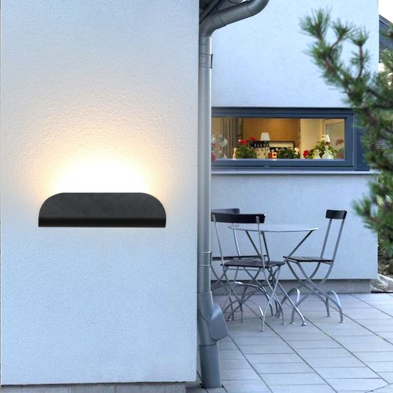 Rynx | Modern Minimalist Curved Aluminum LED Waterproof Wall Sconces Lamp For Outdoor Patio
