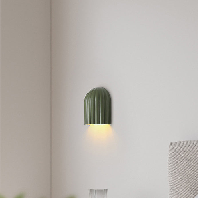 Rynx | Traditional French Iron Resin Oval Striped 2-Light Wall Lamp For Bedroom