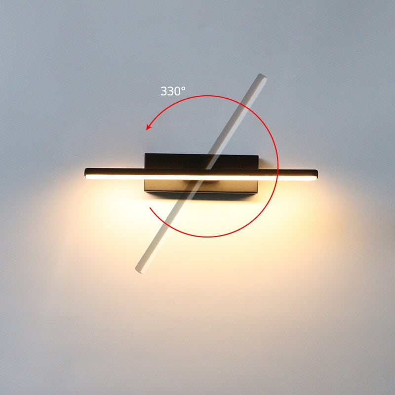 Rynx | Edge Modern Dimmable Wall Lamp Black/White Bedroom Metal Silicone