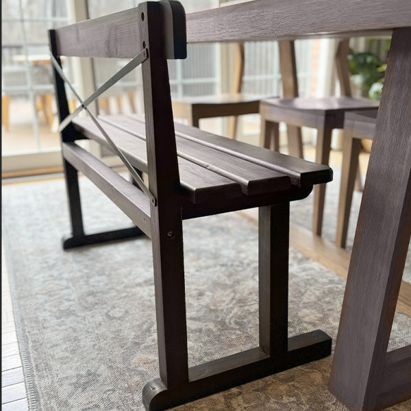 Rynx | Antique inspired wooden dining bench