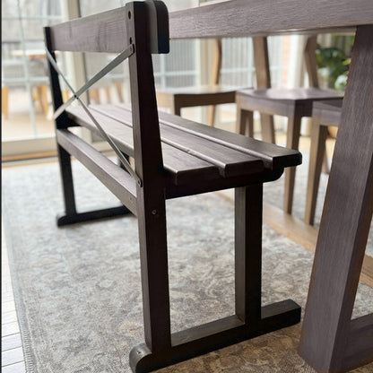 Rynx | Antique inspired wooden dining bench