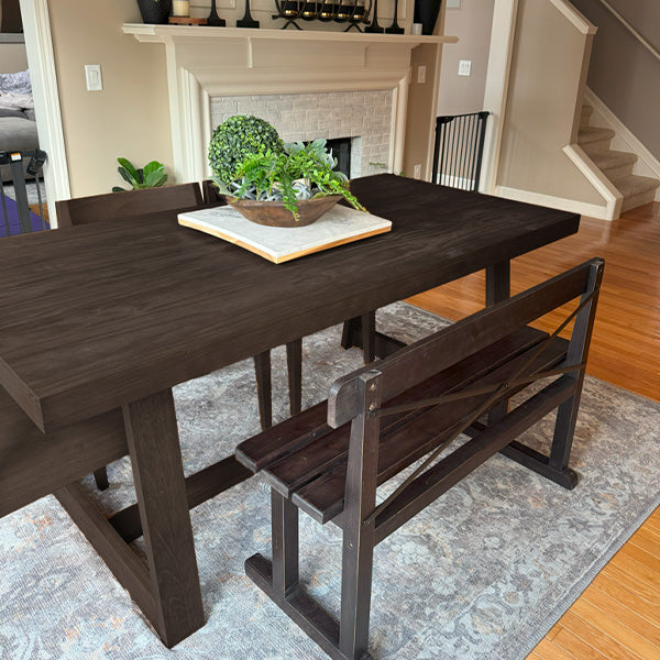 Rynx | Antique inspired wooden dining bench