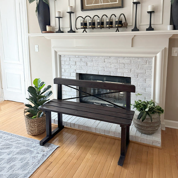 Rynx | Antique inspired wooden dining bench