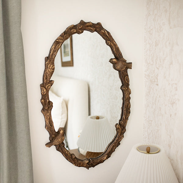 Rynx | 32 Inch Bird Dreams Ornate Oval Mirror