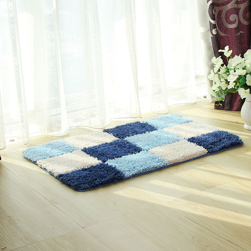 Rynx | Black and White Checkered Pattern Ultra Soft Bathroom Rug, Bathroom Rug in Multiple Sizes, Plush Water Absorbent, Non-Slip Toilet Rug in Multiple Sizes, Black and White Thick Bathroom Rug, Art Bathroom Mats, Best Bath Rugs, Hot Shower Mat