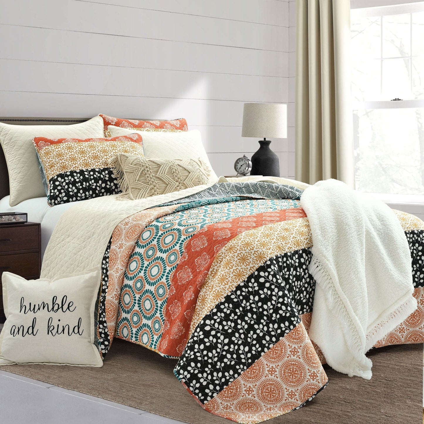 Rynx | Ava Diamond Plus Size Cotton Quilt Set