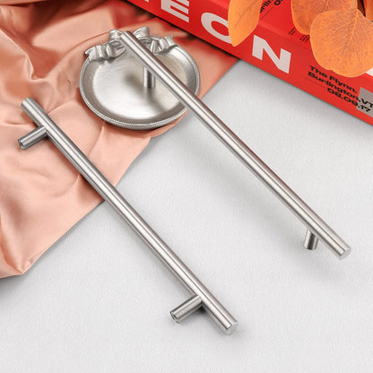 Rynx | Brushed Nickel Modern Stainless Steel Drawer Hardware T-Bar Handles