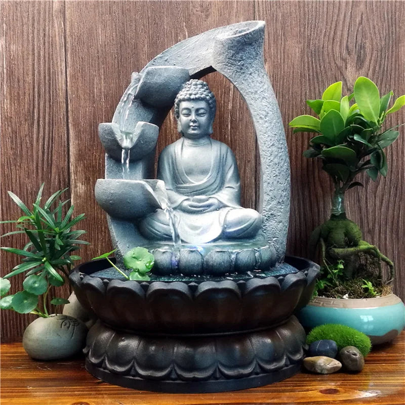 RYNX | Zenflow – Buddha Water Fountain Argent