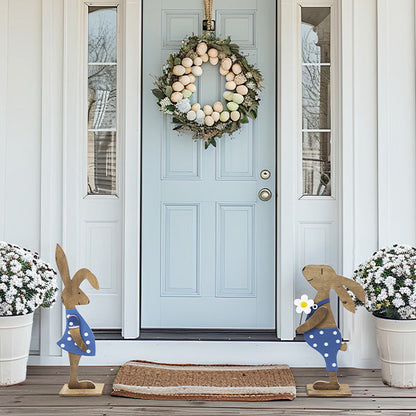 Rynx | Boy & Girl Bunny Easter Decorations, Set of 2, Choose Your Style