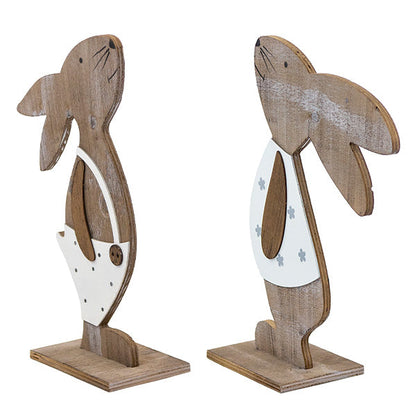 Rynx | Boy & Girl Bunny Easter Decorations, Set of 2, Choose Your Style