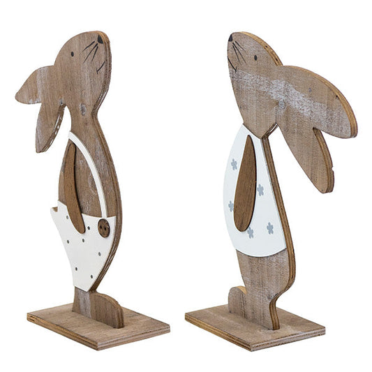 Rynx | Boy & Girl Bunny Easter Decorations, Set of 2, Choose Your Style
