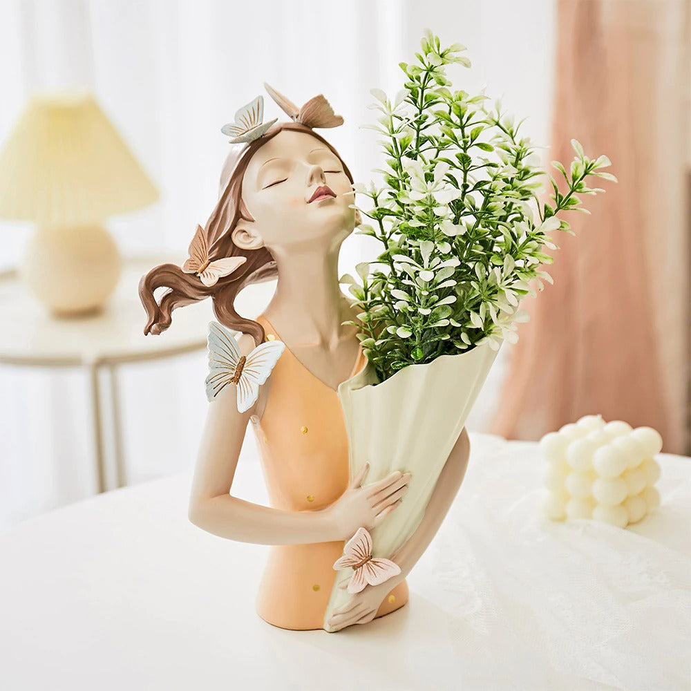 Rynx Butterfly Forest Girls Figurine Vase