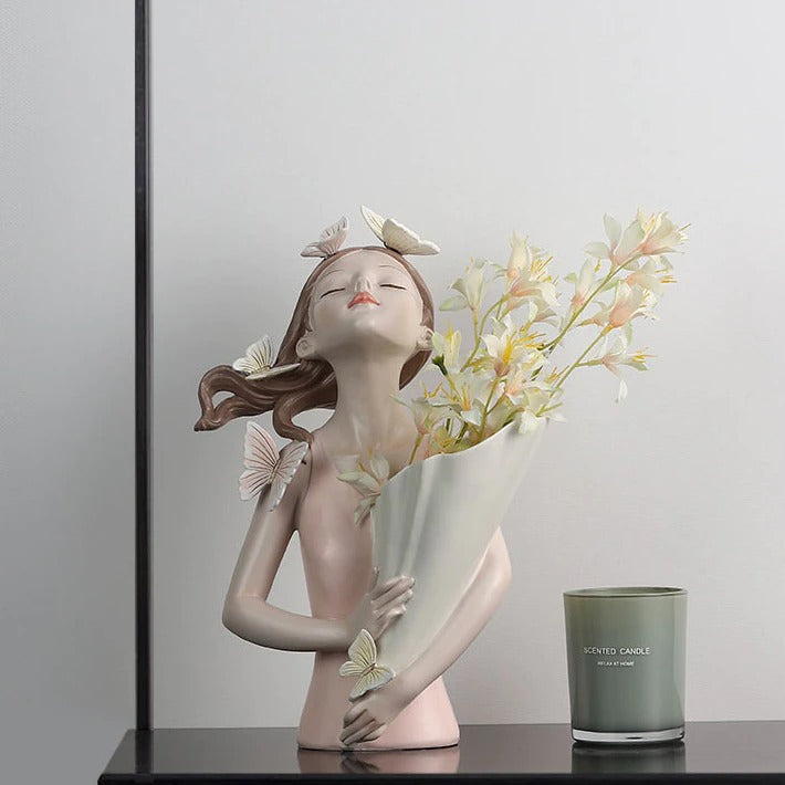 Rynx Butterfly Forest Girls Figurine Vase