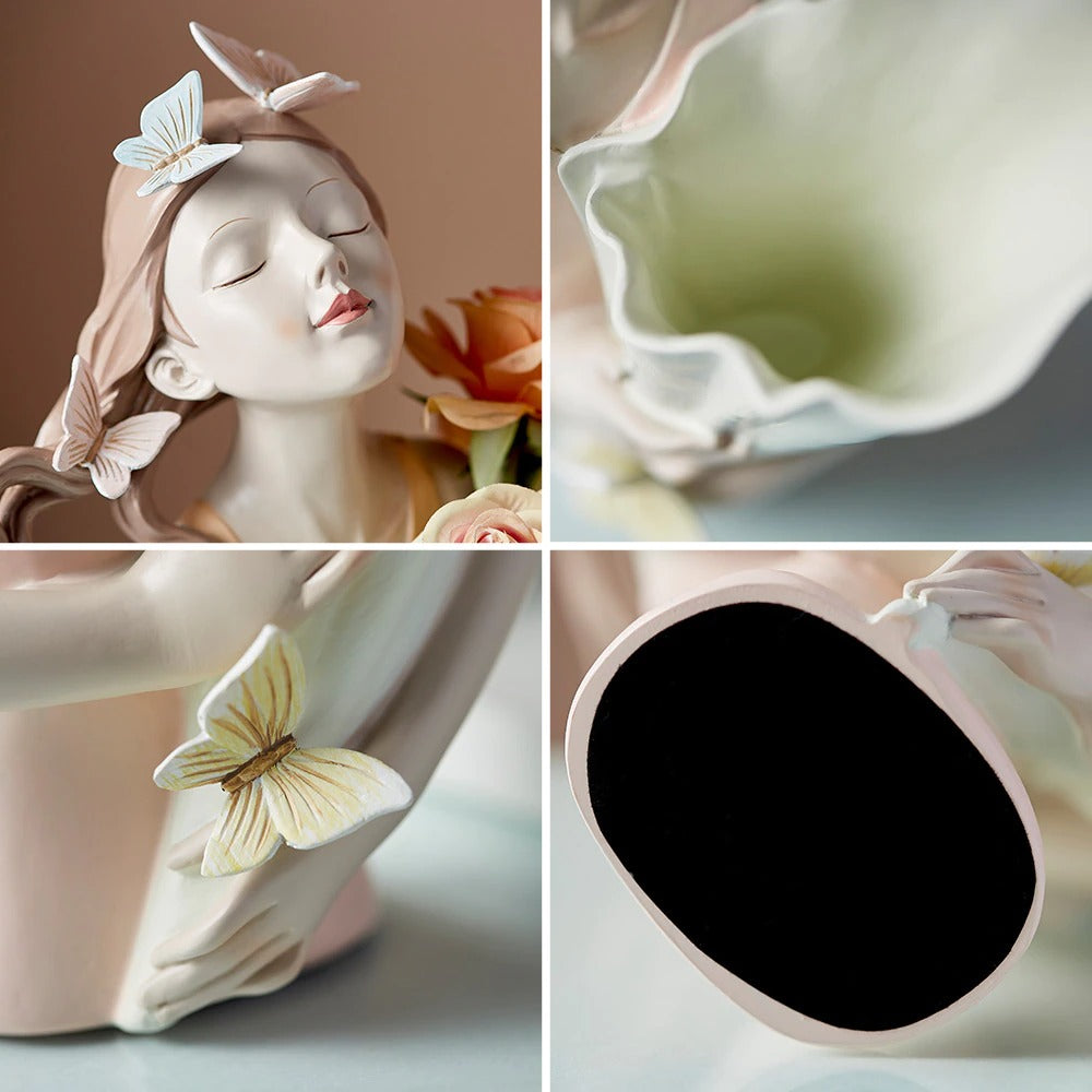 Rynx Butterfly Forest Girls Figurine Vase