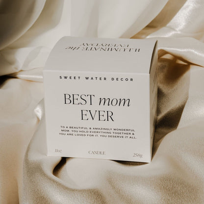 Rynx | Best Mom Ever Soy Wax Candle - Ribbed Glass Container with Box - 11 oz