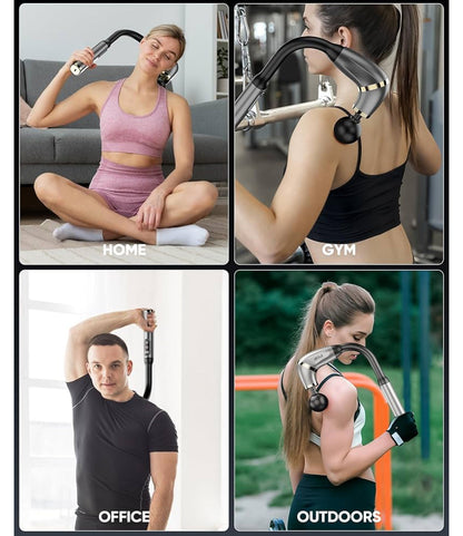 Rynx | U-shaped massage gun for full body training 4 massage heads