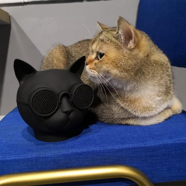 RYNX | T8 Mini Cat Shape Stereo Wireless Bluetooth Speaker, Support Hands-free / TF Card / FM(Black)