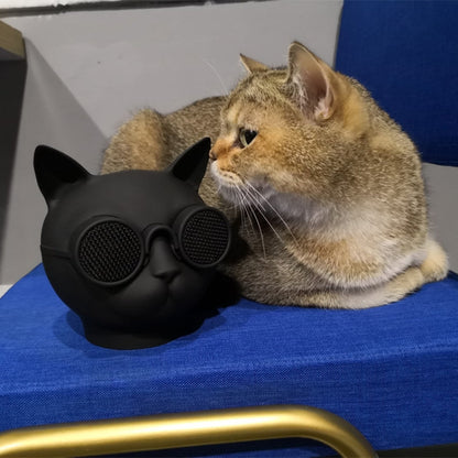 RYNX | T8 Mini Cat Shape Stereo Wireless Bluetooth Speaker, Support Hands-free / TF Card / FM(Black)