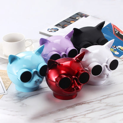 RYNX | T8 Mini Cat Shape Stereo Wireless Bluetooth Speaker, Support Hands-free / TF Card / FM(Black)