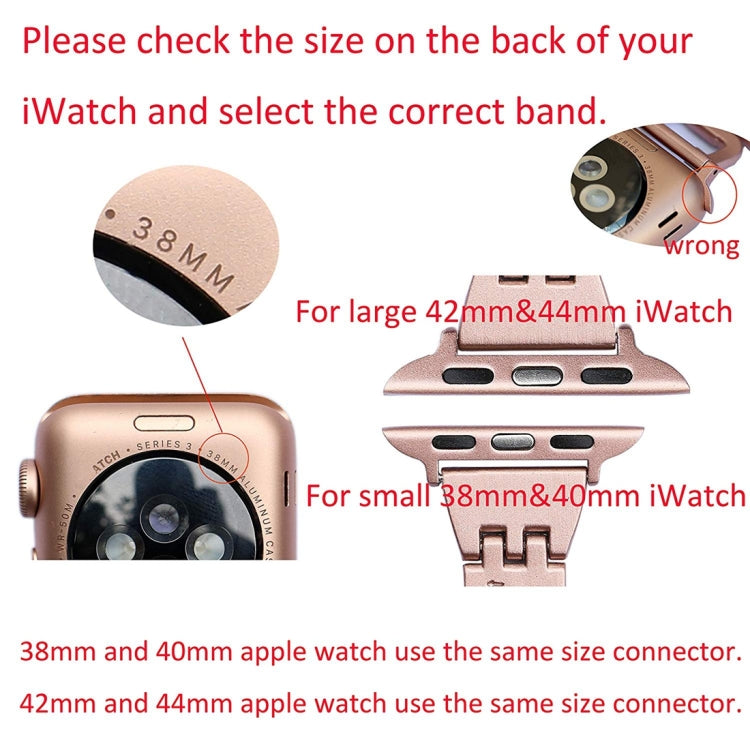 Rynx | Colorful Diamond Stainless Steel Watch Band for Apple Watch Series 10 42mm / 9&8&7 41mm / SE 3&SE 2&6&SE&5&4 40mm / 3&2&1 38mm (Gold)