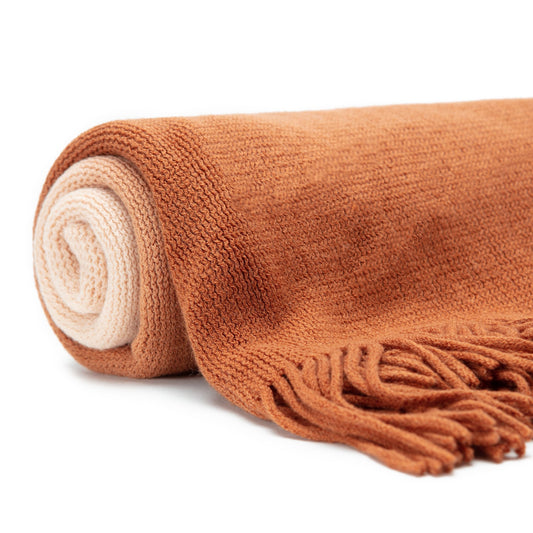 Rynx | Ombre Fringe Throw Blanket