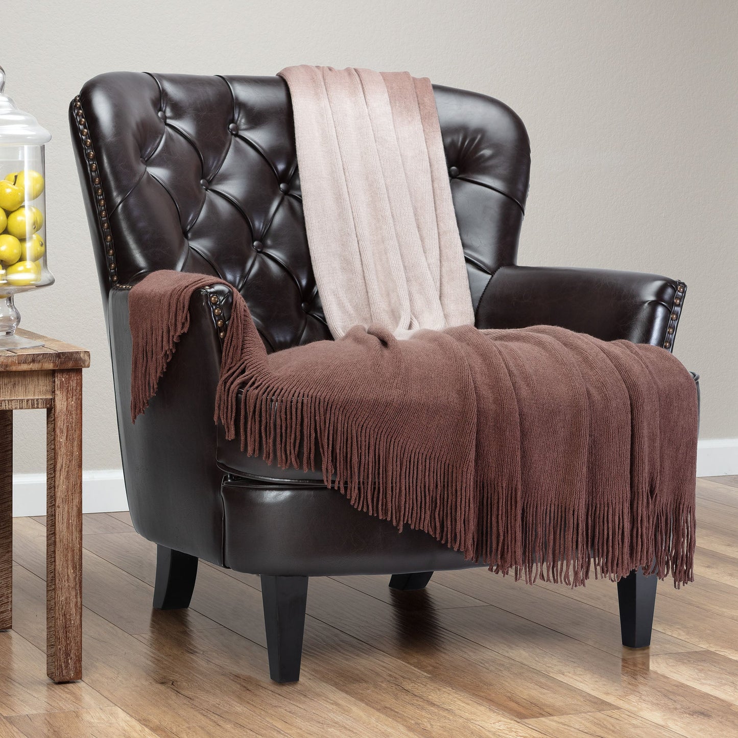 Rynx | Ombre Fringe Throw Blanket