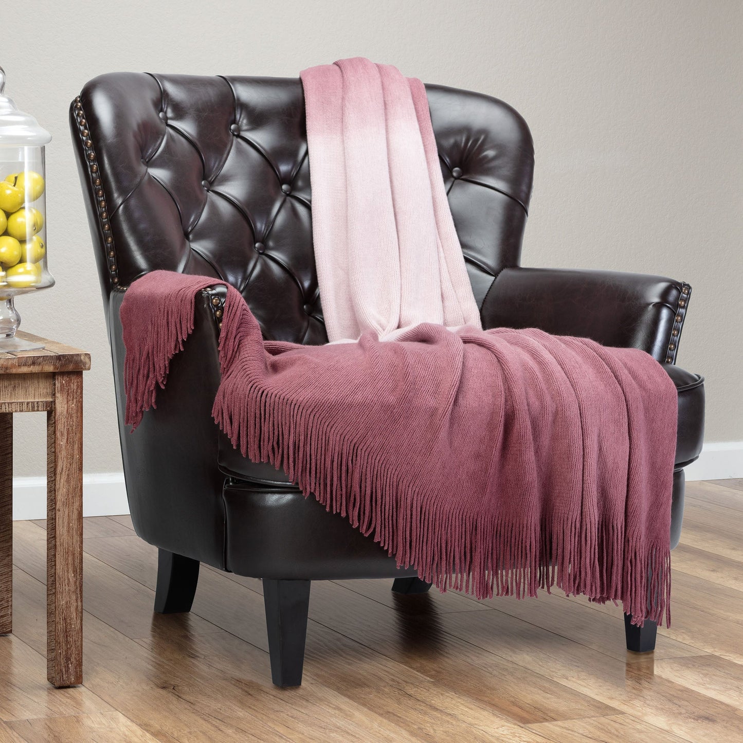 Rynx | Ombre Fringe Throw Blanket