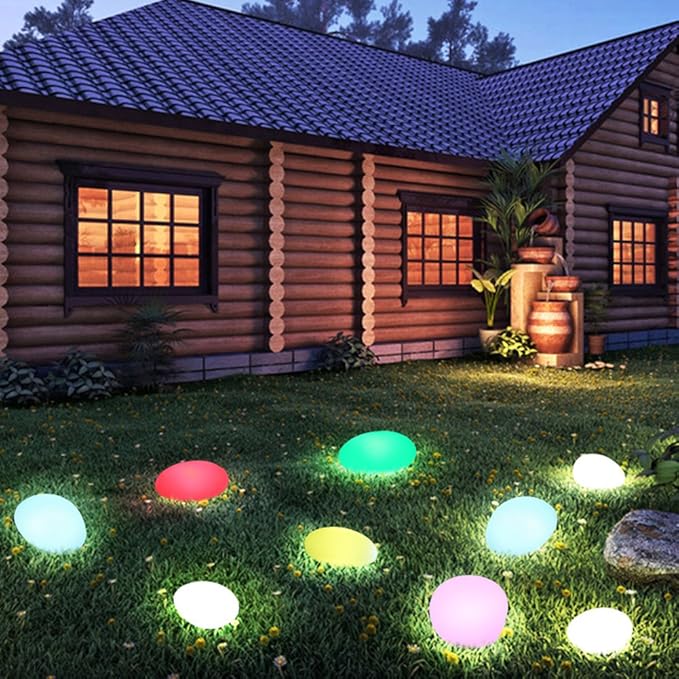 RYNX | Solar Garden Lamp In Fake Stone Tiles