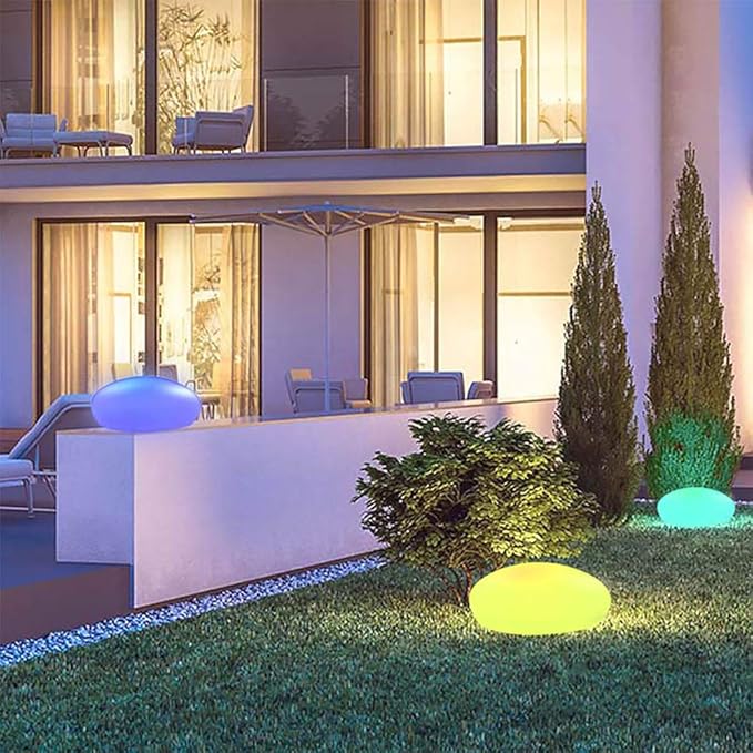 RYNX | Solar Garden Lamp In Fake Stone Tiles