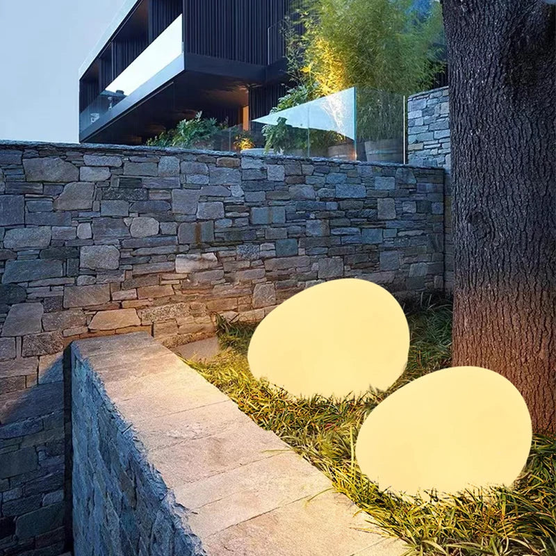 RYNX | Solar Garden Lamp In Fake Stone Tiles