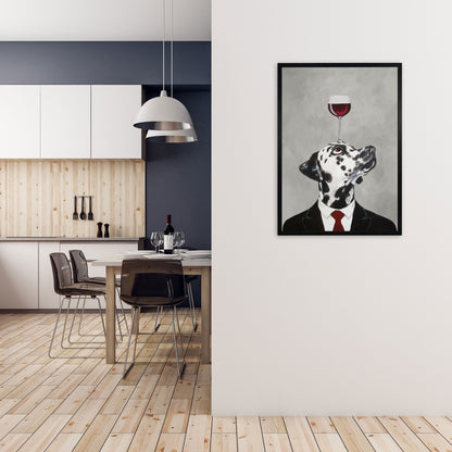 Rynx | Dalmatian With Wine Glass Art Print by Coco Deparis