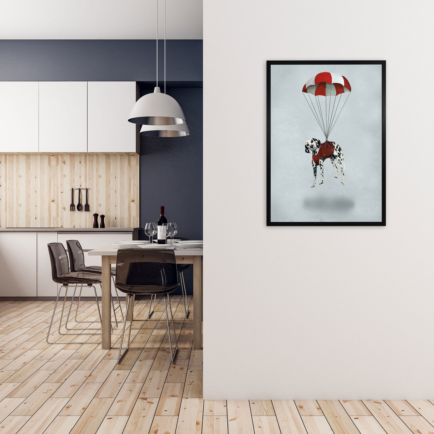 Rynx | Dalmatian Parachute Art Print by Coco Deparis