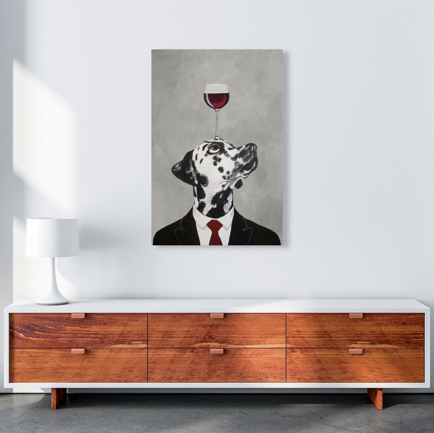 Rynx | Dalmatian With Wine Glass Art Print by Coco Deparis