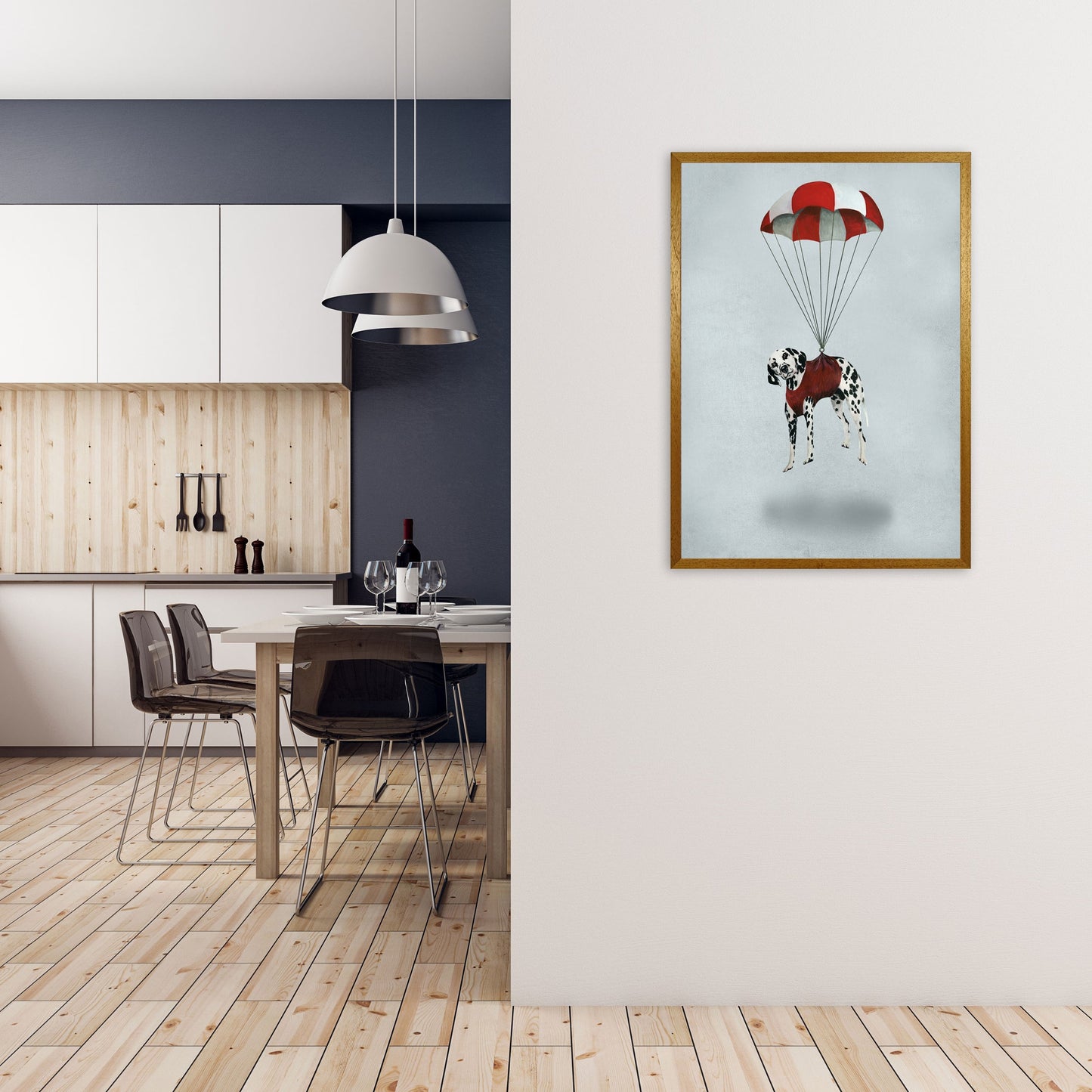 Rynx | Dalmatian Parachute Art Print by Coco Deparis