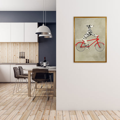 Rynx | Dalmatian On Bicycle Art Print by Coco Deparis