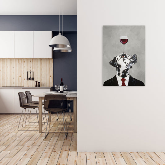 Rynx | Dalmatian With Wine Glass Art Print by Coco Deparis
