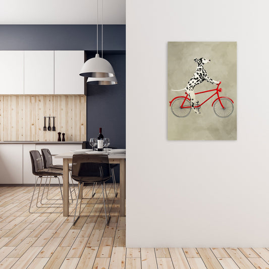 Rynx | Dalmatian On Bicycle Art Print by Coco Deparis