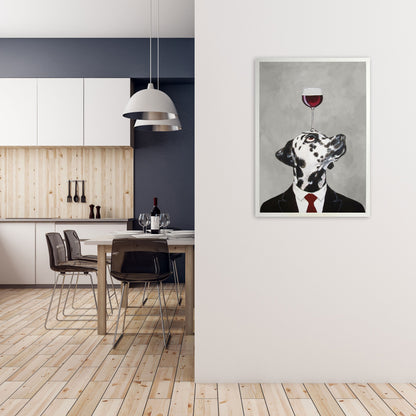 Rynx | Dalmatian With Wine Glass Art Print by Coco Deparis