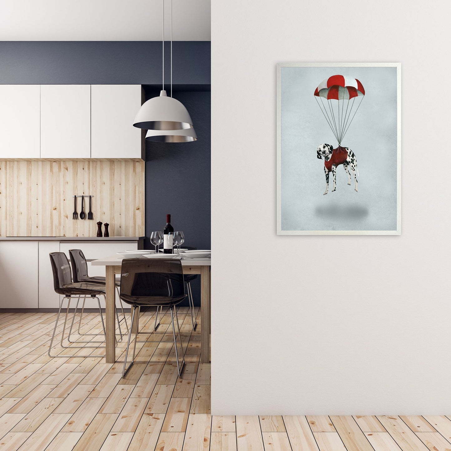 Rynx | Dalmatian Parachute Art Print by Coco Deparis